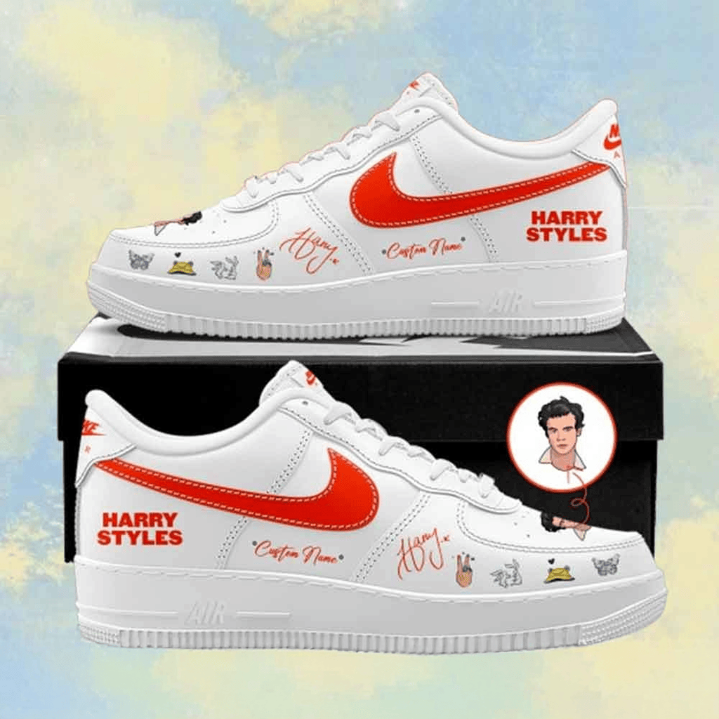 Personalized Harry Styles MSG Residency Signatures Air Force 1 Sneakers Shoes Harry Styles Merch