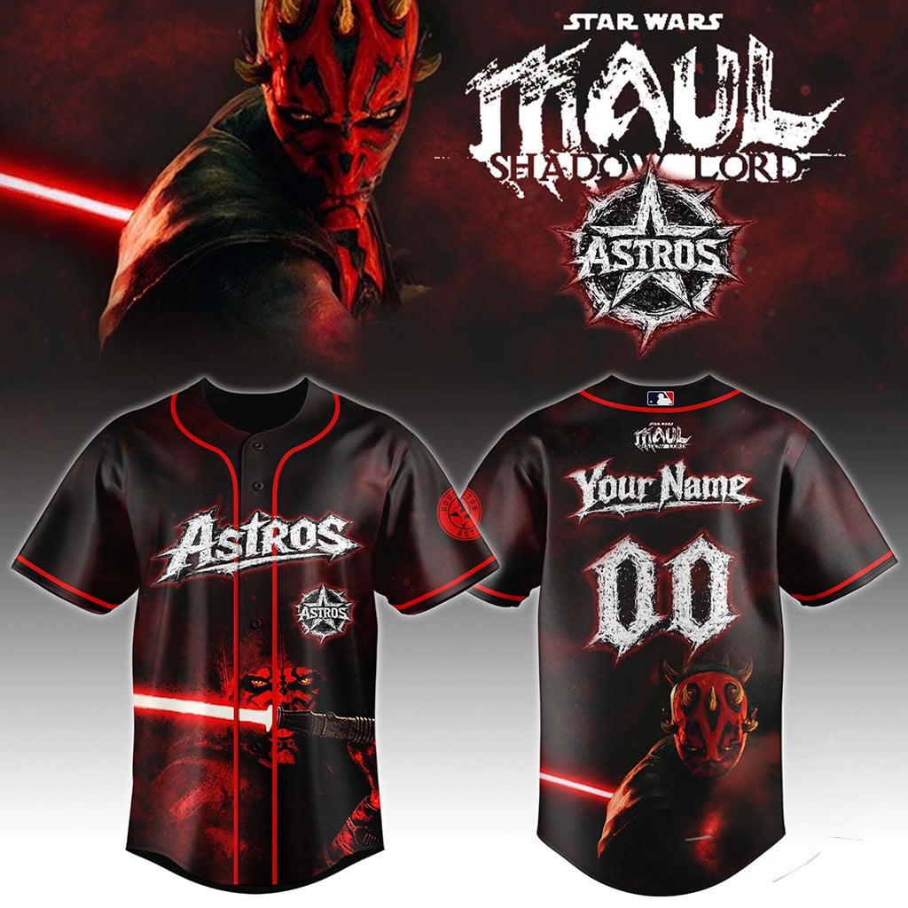 Personalized Houston Astros x Star Wars Maul Shadow Lord Baseball Jersey Astros Merch