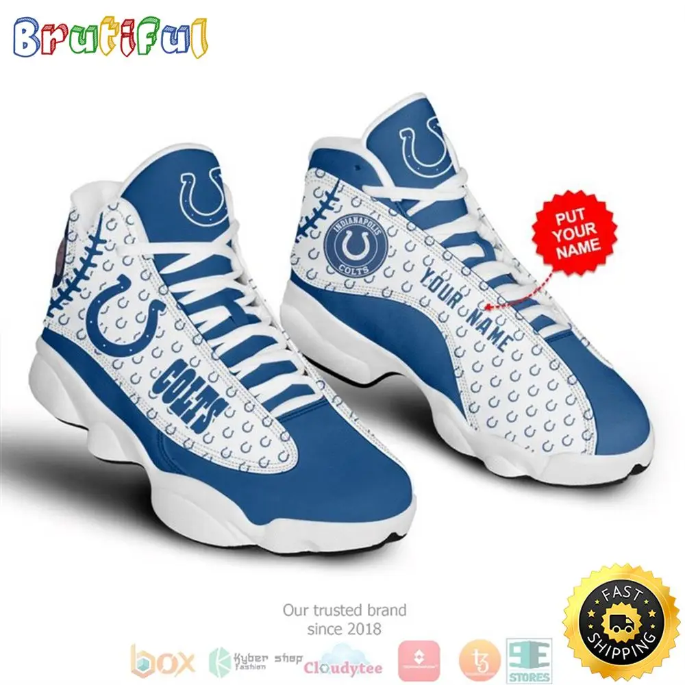 Personalized Indianapolis Colts Nfl 5 Football Air Jordan 13 Sneaker Shoes