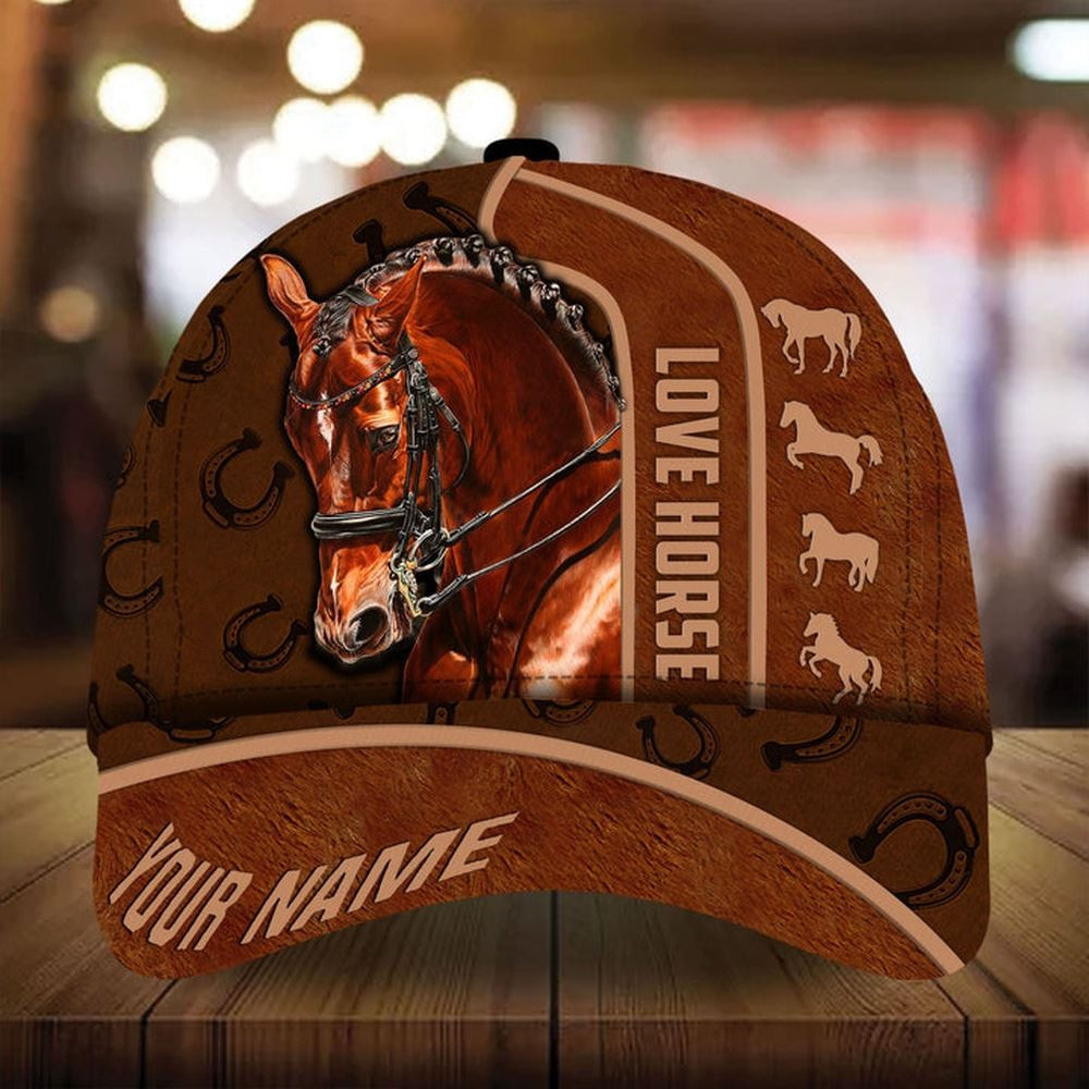 Personalized Isaac Epic Art Horse Zip Leather With Fur Pattern Cap Farm Cap Farmer Baseball Cap