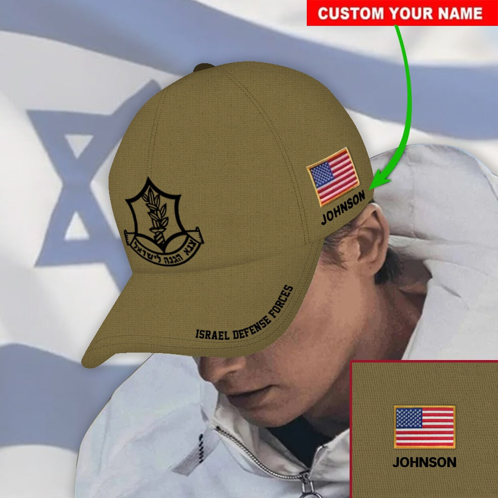Personalized Israel Defense Forces IDF Hat Israeli Army Hat American I Stand With Israel Merch