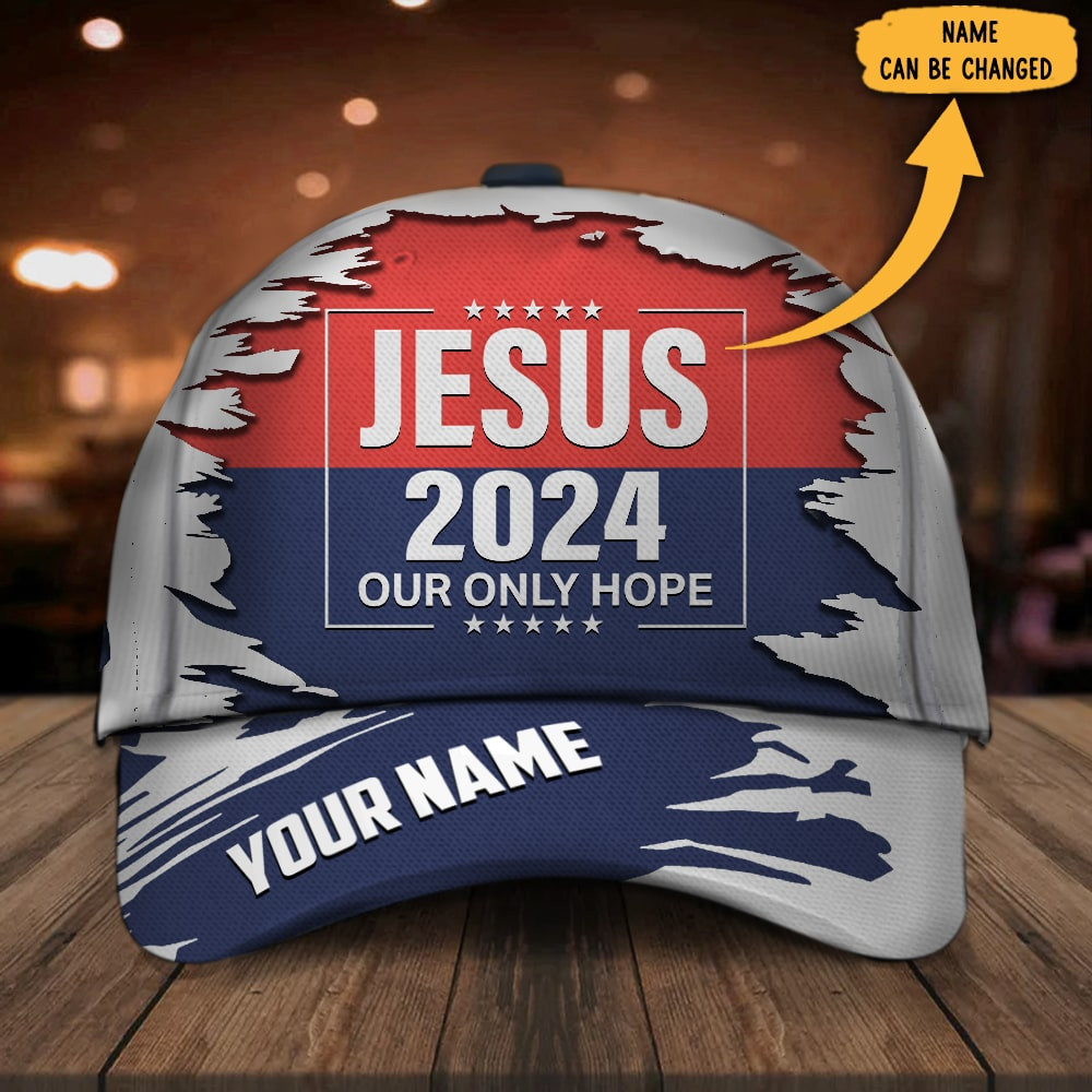 Personalized Jesus 2024 Our Only Hope Hat Christian Hat Jesus 2024 Merch Gifts For Dad
