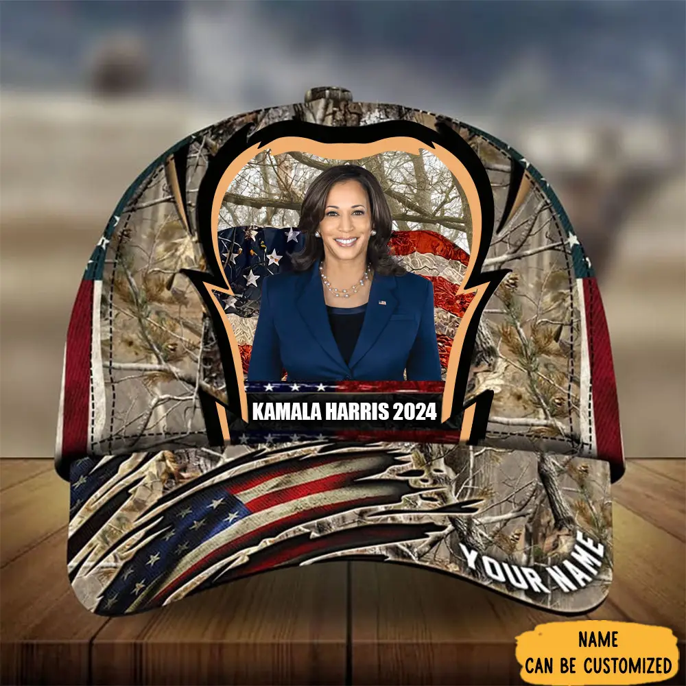 Personalized Kamala Harris 2024 Camo Hat Kamala For President Political Hat Best Gifts For Dad