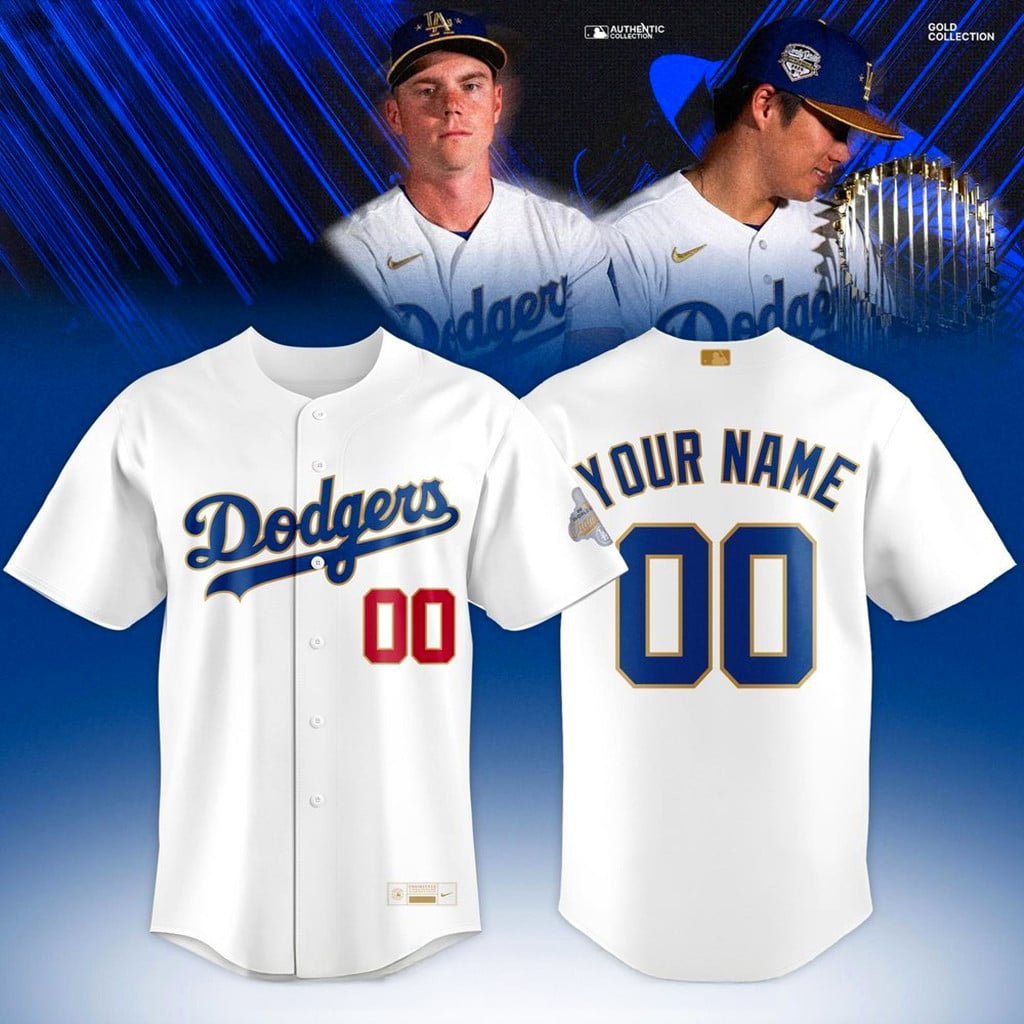 Personalized Los Angeles Dodgers 2026 Gold Jersey Dodgers Merch Gifts For Baseball Lovers