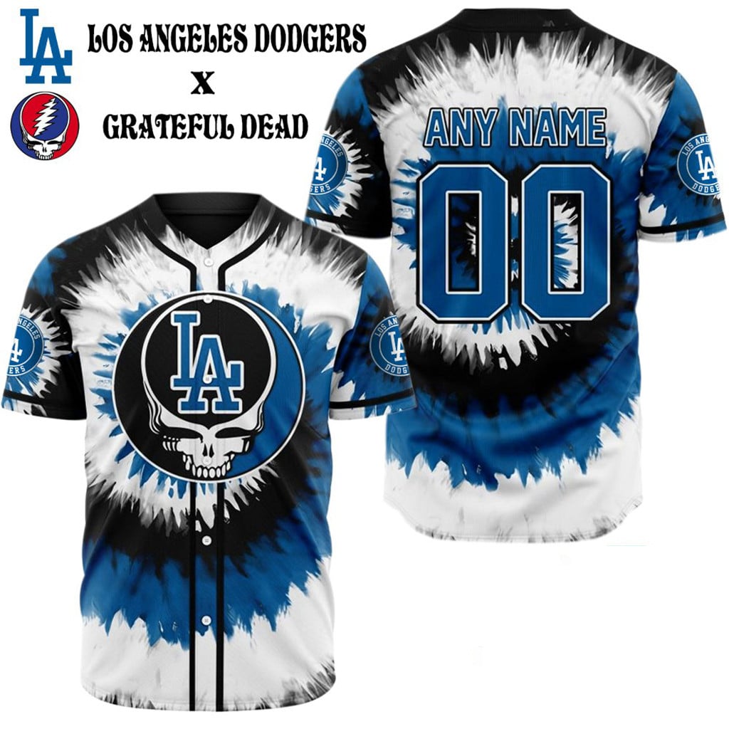 Personalized Los Angeles Dodgers Grateful Dead Tie Dye 2026 Baseball Jersey Dodgers Merch Gifts