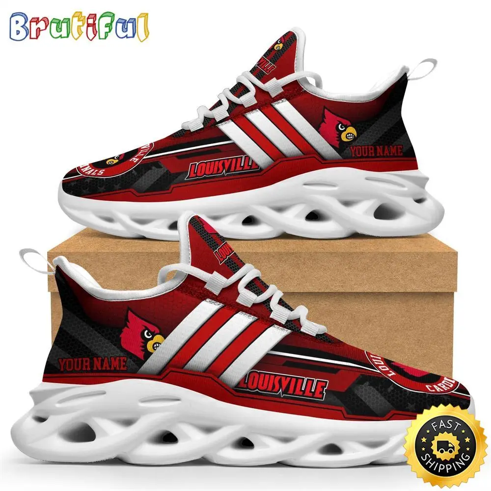 Personalized Louisville Cardinals Max Soul Shoes Sneakers Elevate Your Every Step Personalized Louisville Cardinals Max Soul Shoes Sneakers Elevate Your Every Step - Image 1