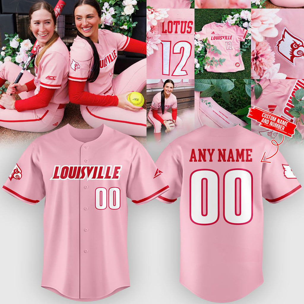 Personalized Louisville Cardinals Softball 2026 Flower Power Jersey Fan Merch Gifts For Sisters