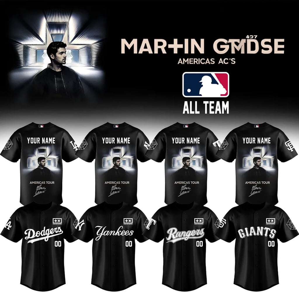 Personalized Martin Garrix X MLB Americas Tour Baseball Jersey 2026 Gifts For DJ Fans
