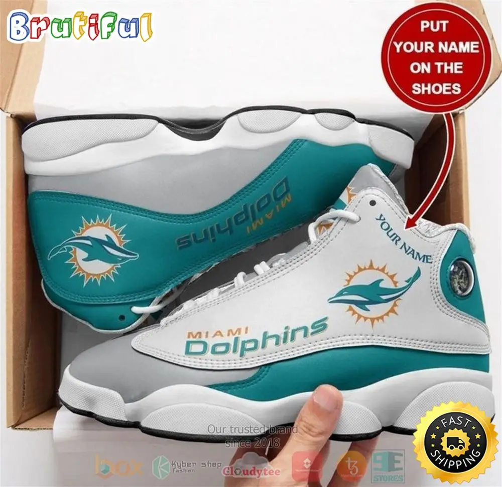 Personalized Miami Dolphins Nfl Football Team Custom Air Jordan 13 Shoes
