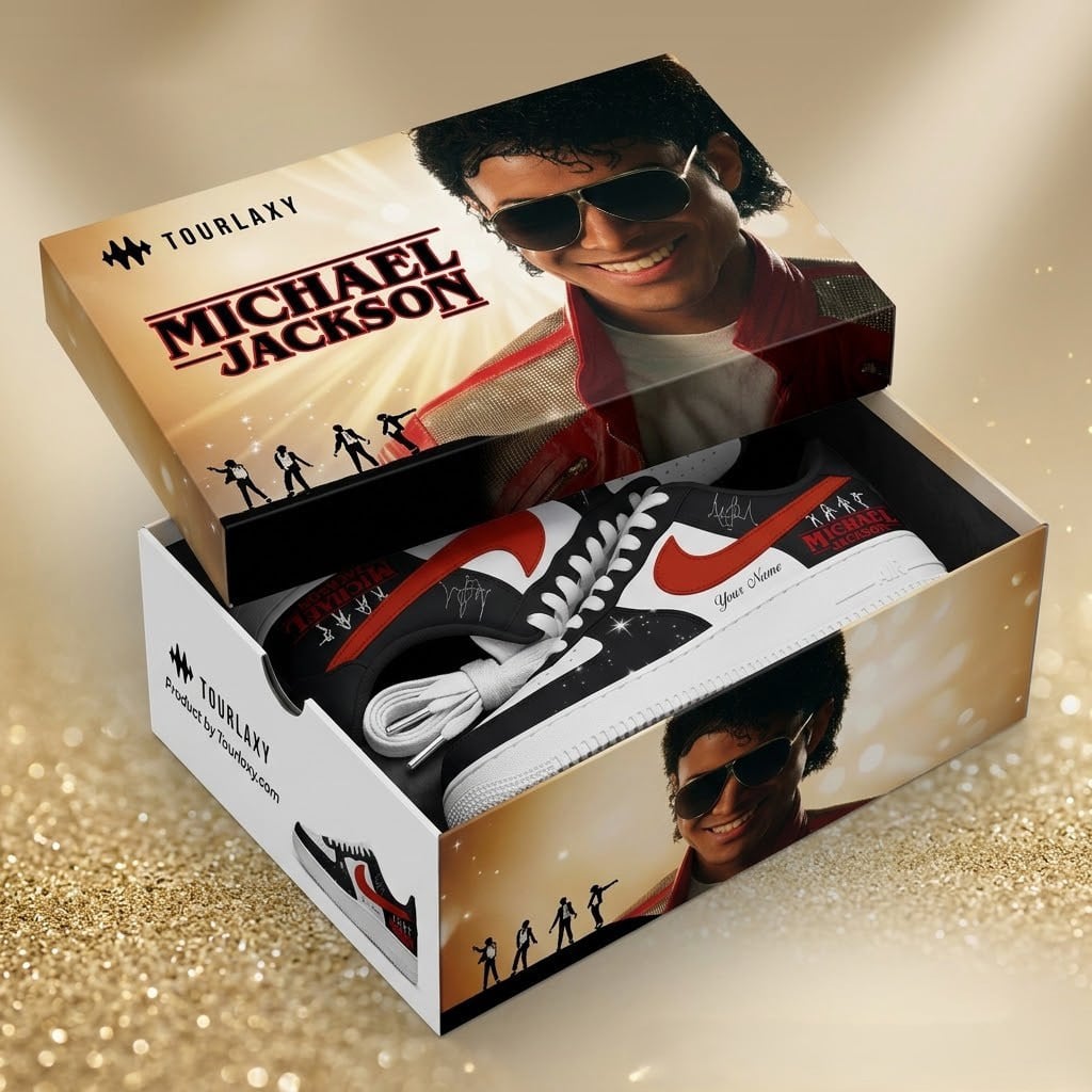 Personalized Michael Jackson Signature AF1 Shoes Sneakers 2026 Michael Jackson Merch Fan Gifts