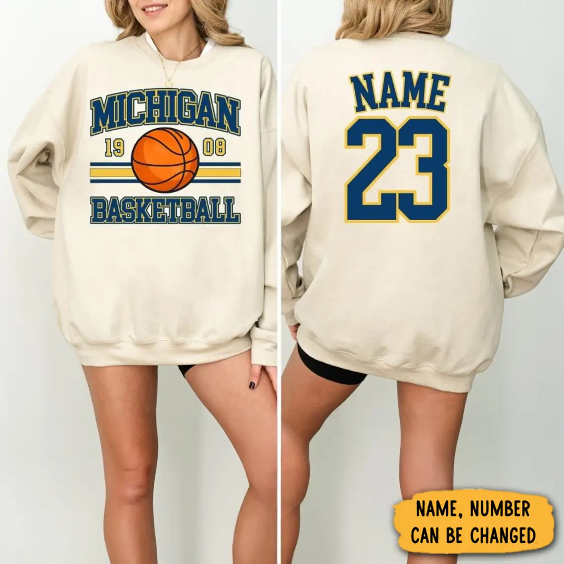 Personalized Michigan Wolverines 2026 Basketball Final Four Sweatshirt March Madness Apparel