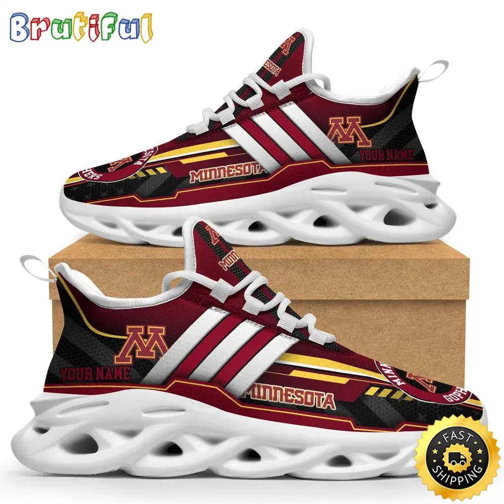Personalized Minnesota Golden Gophers Max Soul Shoes Sneakers Elevate Your Every Step