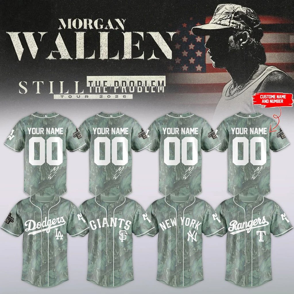 Personalized MLB ALL TEAM x Morgan Wallen Still Problem Tour Baseball Jersey Morgan Wallen Merch