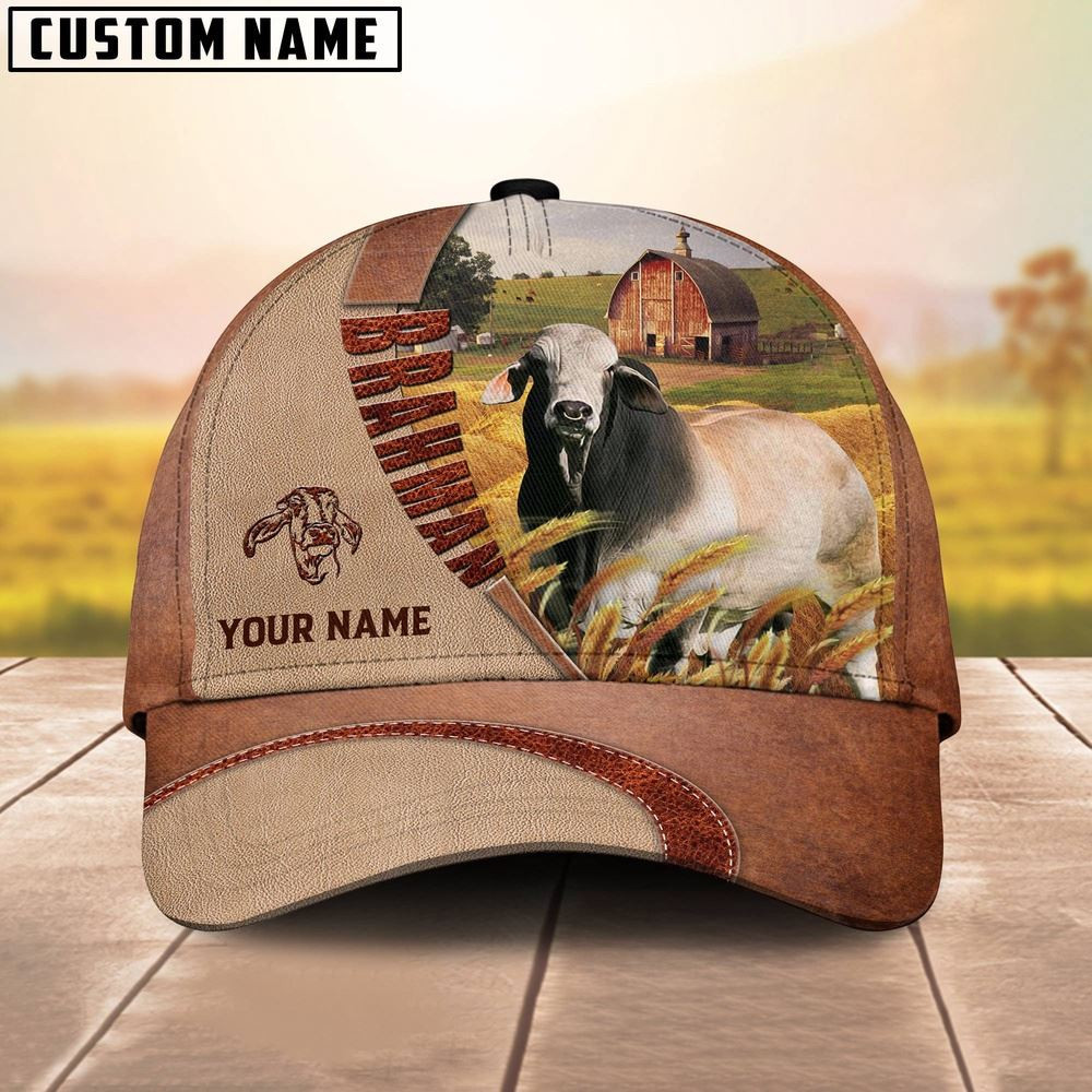 Personalized Name Brahman Farm Barn Cap Farm Cap Farmer Baseball Cap Best Gifts For Farmers