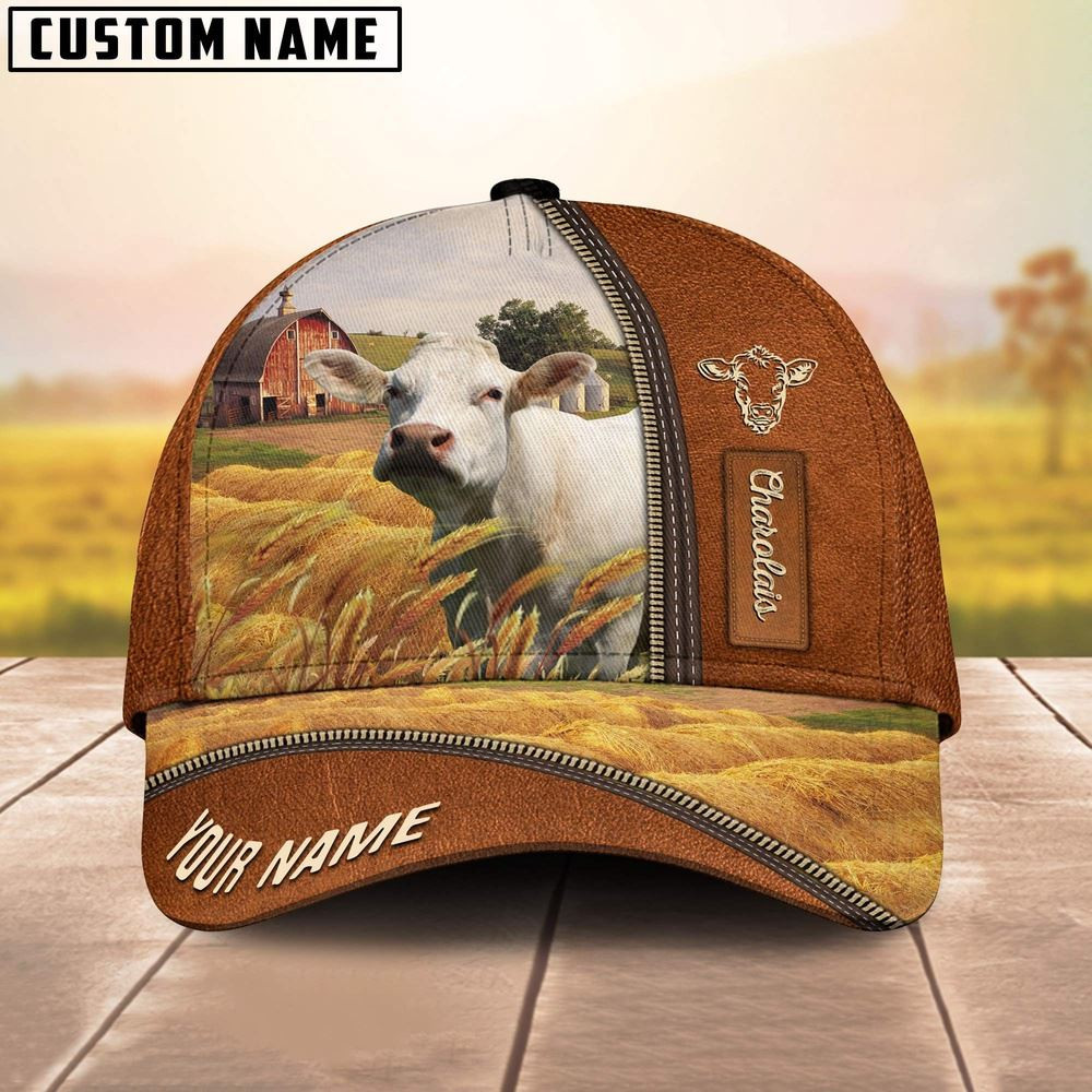 Personalized Name Charolais Barn Farm Cap Farm Cap Farmer Baseball Cap Best Gifts For Farmers