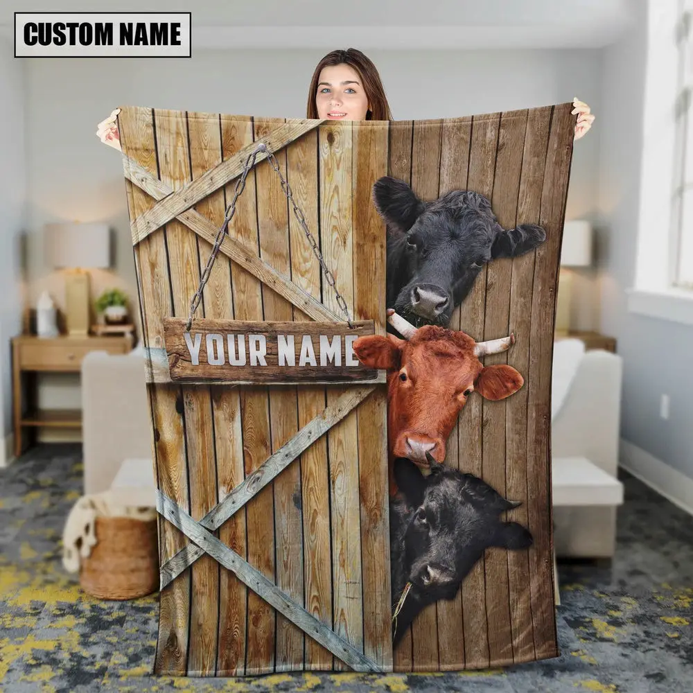Personalized Name Dexter Barn Blanket Farm Blanket Best Gifts For Farmers