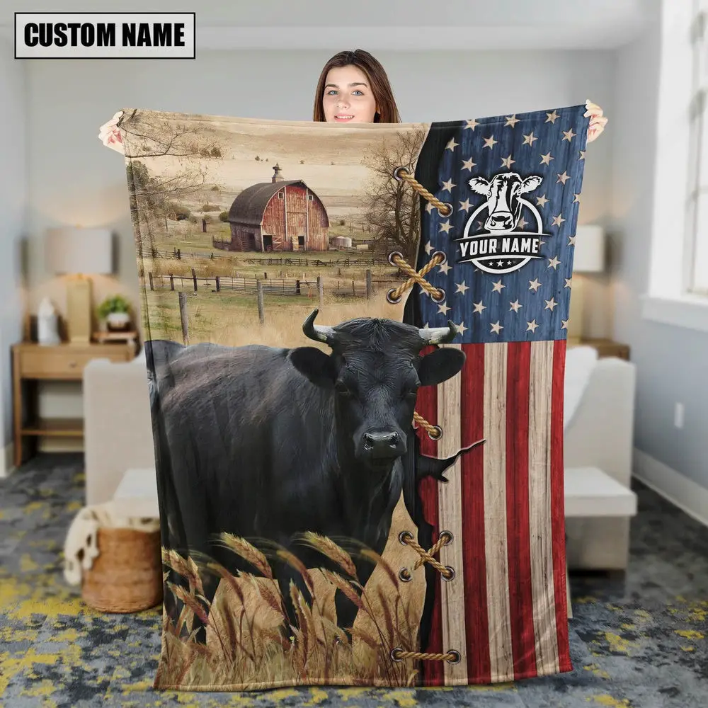 Personalized Name Dexter Flag Vintage Blanket Farm Blanket Best Gifts For Farmers