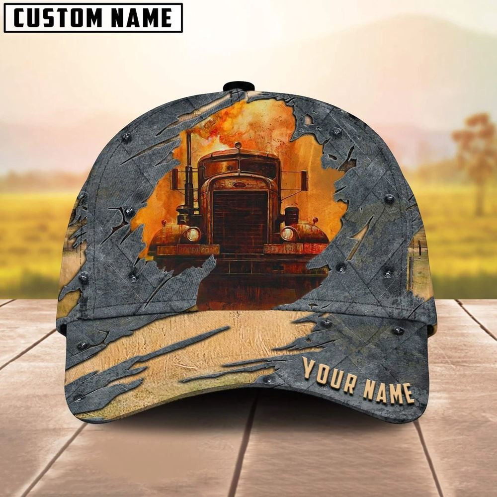 Personalized Name Old Truck Trucker Classic Cap 2024 Farm Cap Farmer Baseball Cap