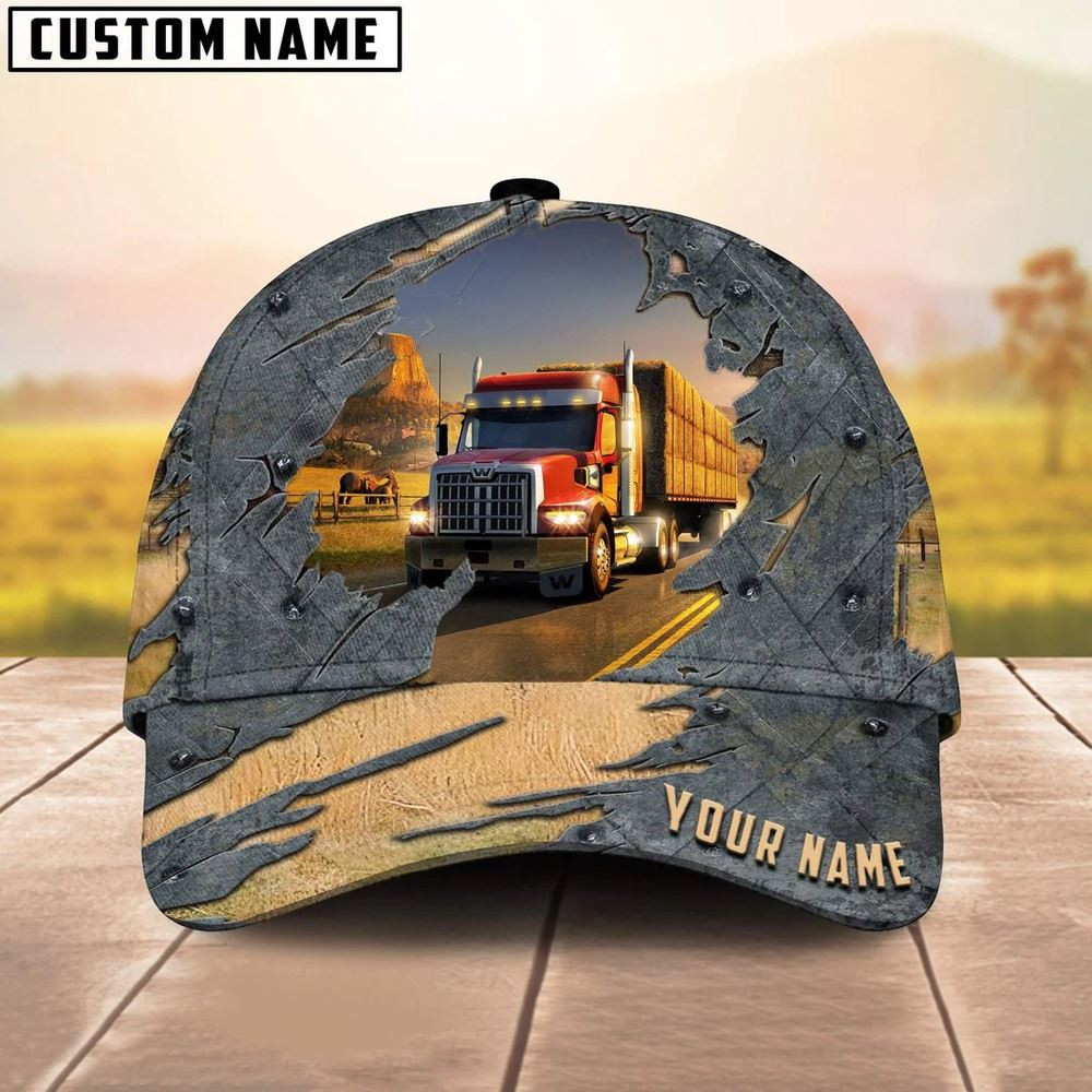 Personalized Name Red Trucker Classic Cap 2024 Farm Cap Farmer Baseball Cap