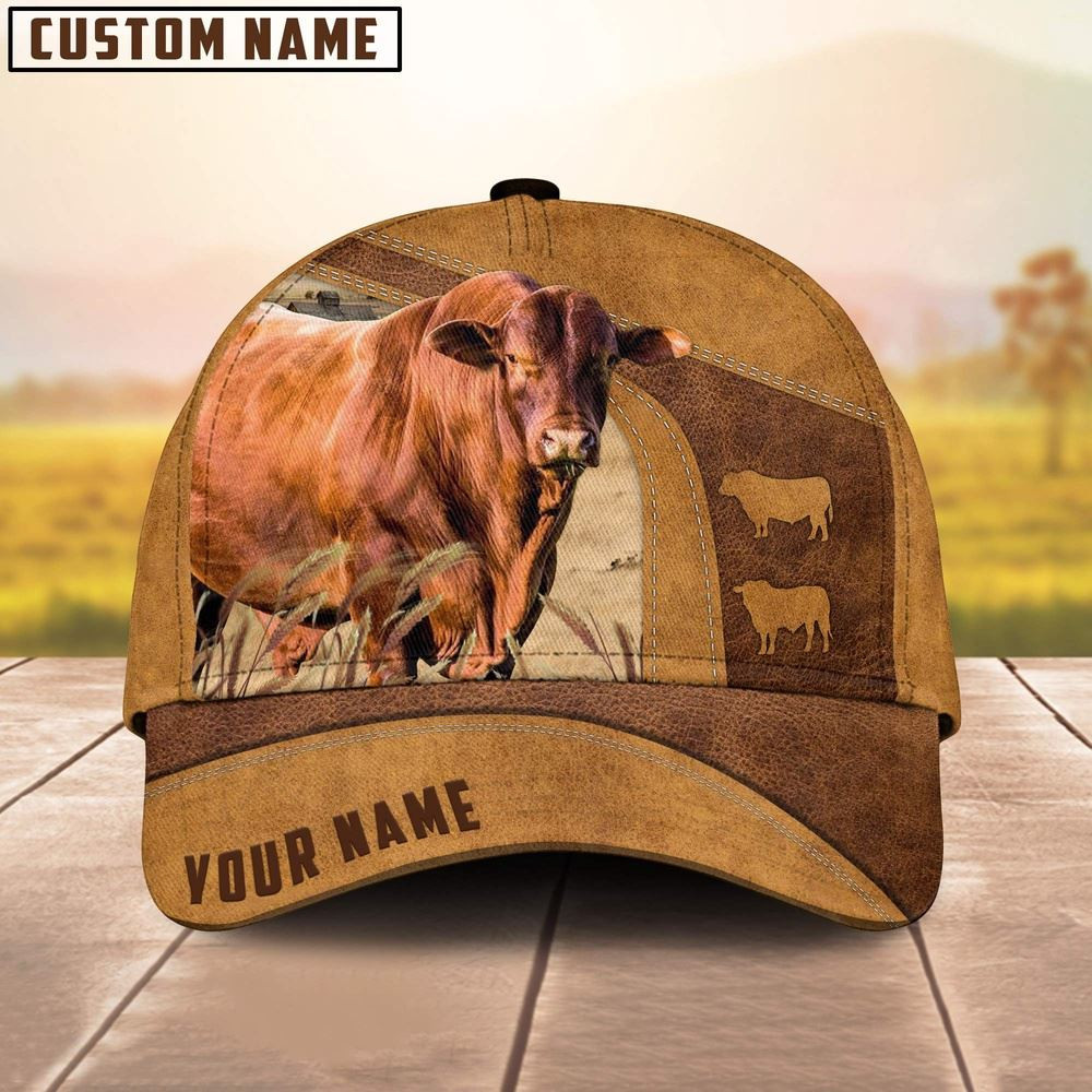 Personalized Name Santa Gertrudis Cattle Cap Farm Cap Farmer Baseball Cap