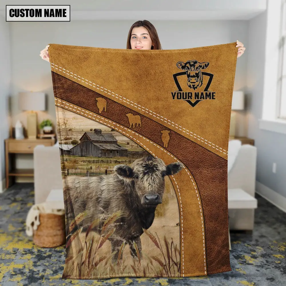 Personalized Name Teddy In Field Farmhouse Blanket Farm Blanket Gift Ideas For Farmers