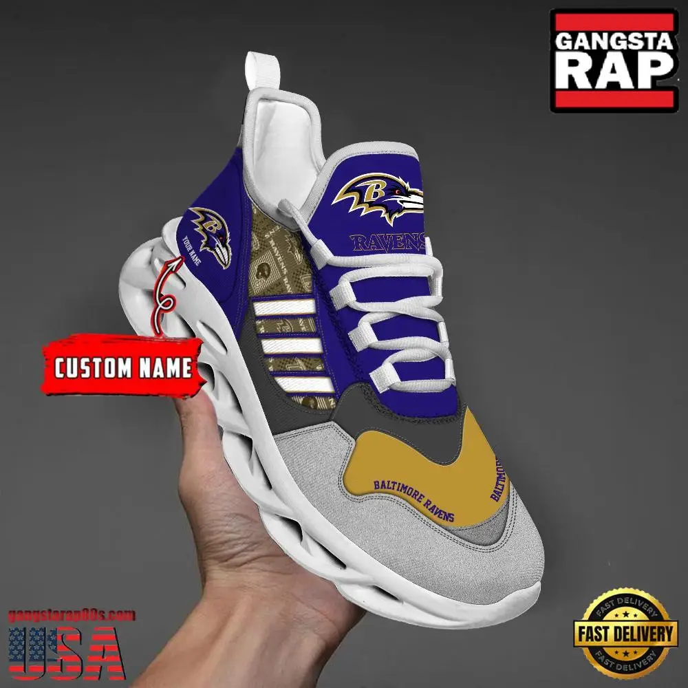 Personalized National Football League Baltimore Ravens Clunky Sport Air Max Shoes Air Cushion Sneakers