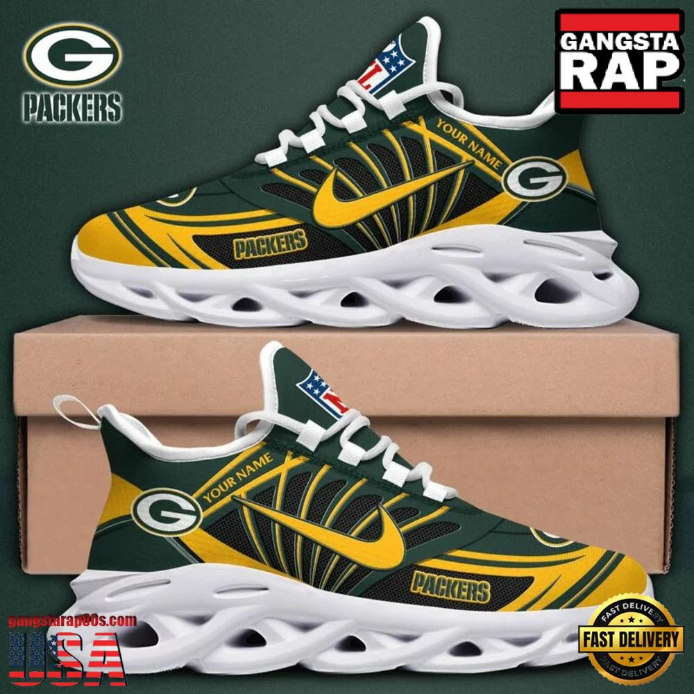 Personalized National Football League Green Bay Packers Team Logo Air Max Shoes Air Cushion Sneakers Personalized National Football League Green Bay Packers Team Logo Air Max Shoes Air Cushion Sneakers - Image 1