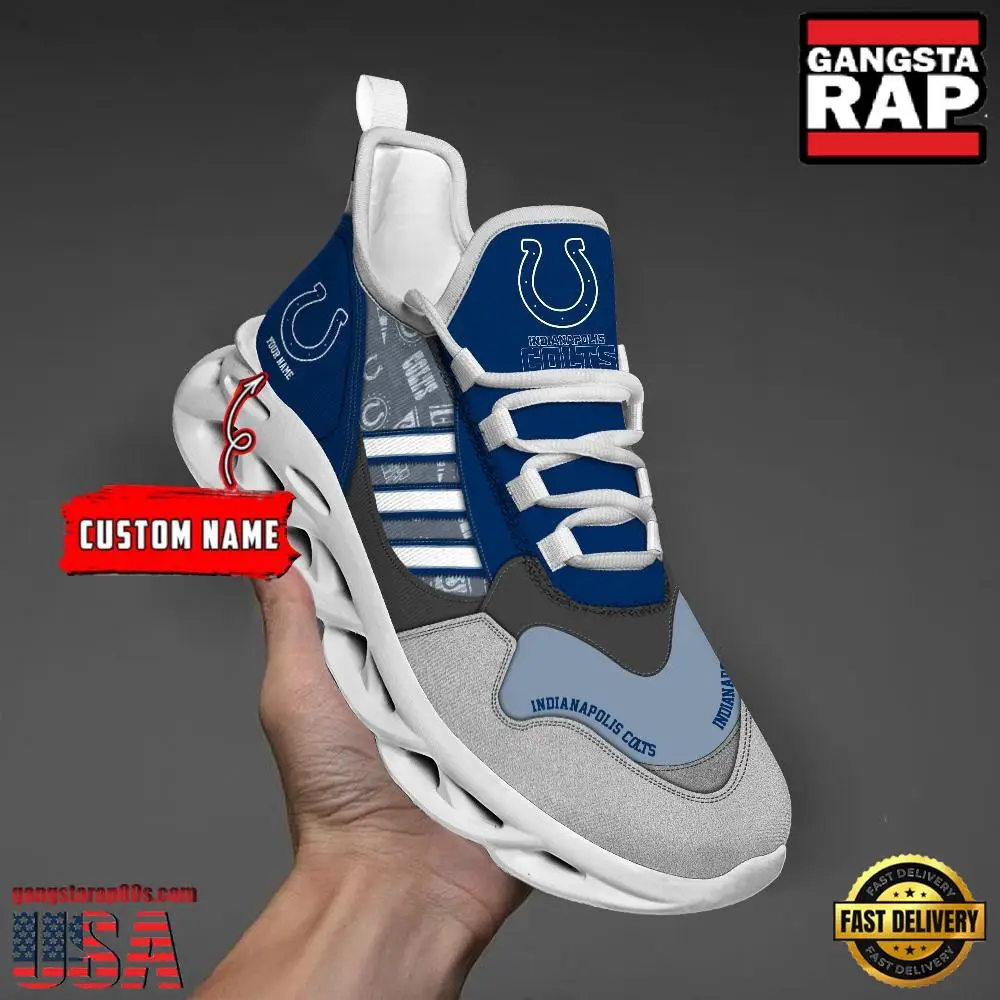 Personalized National Football League Indianapolis Colts Clunky Sport Air Max Shoes Air Cushion Sneakers Personalized National Football League Indianapolis Colts Clunky Sport Air Max Shoes Air Cushion Sneakers - Image 1