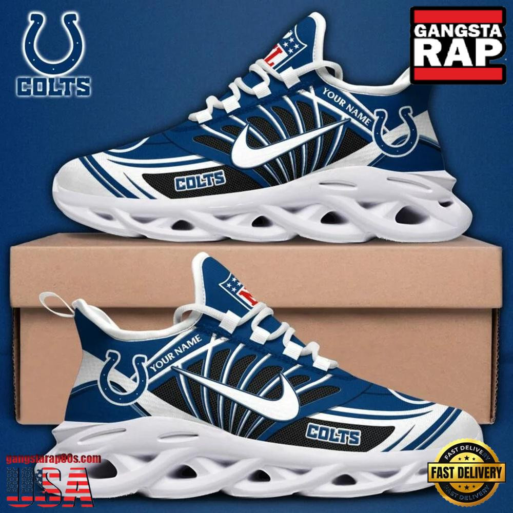 Personalized National Football League Indianapolis Colts Team Logo Air Max Shoes Air Cushion Sneakers