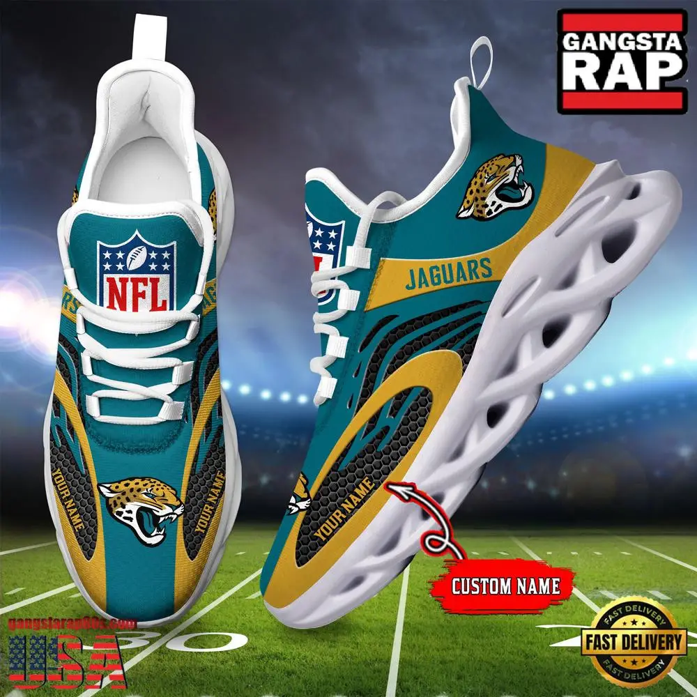 Personalized National Football League Jacksonville Jaguars Air Max Shoes Air Cushion Sneakers Personalized National Football League Jacksonville Jaguars Air Max Shoes Air Cushion Sneakers - Image 1