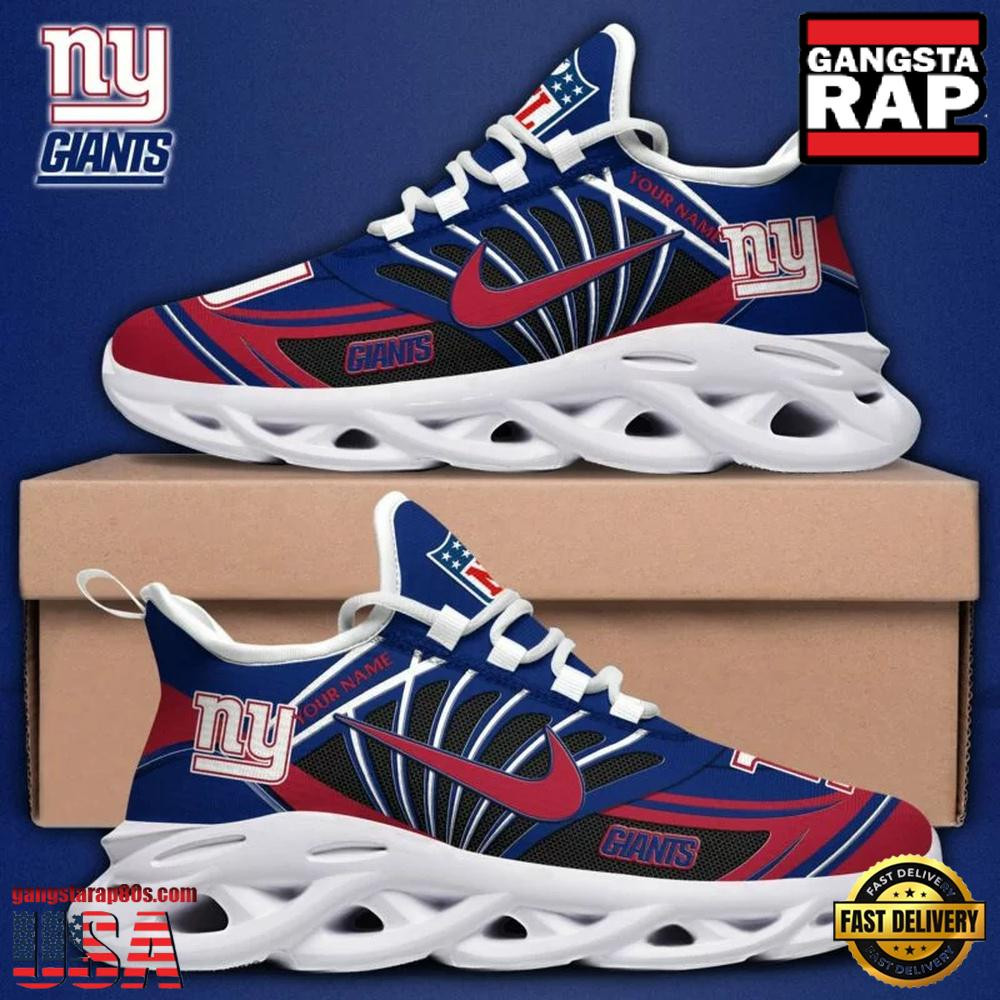 Personalized National Football League New York Giants Team Logo Air Max Shoes Air Cushion Sneakers Personalized National Football League New York Giants Team Logo Air Max Shoes Air Cushion Sneakers - Image 1