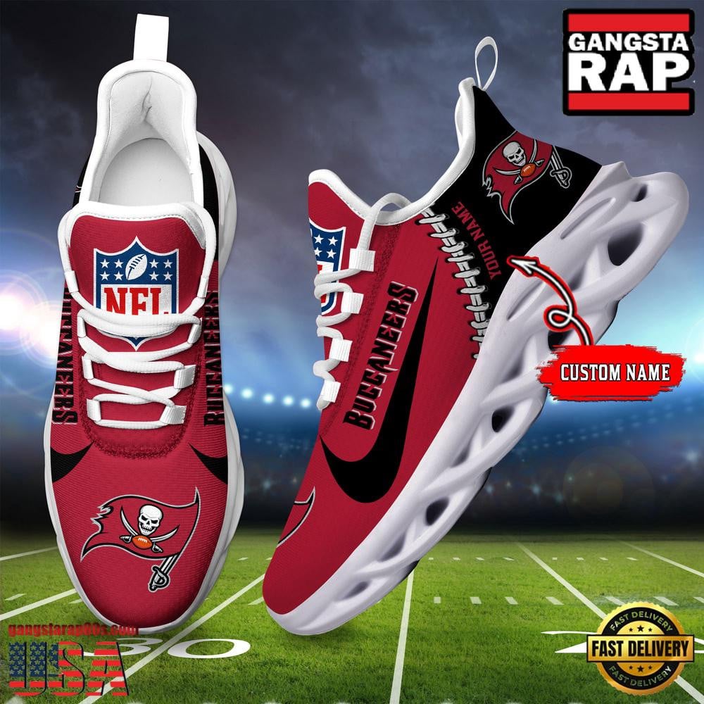 Personalized National Football League Tampa Bay Buccaneers Name Air Max Shoes Air Cushion Sneakers