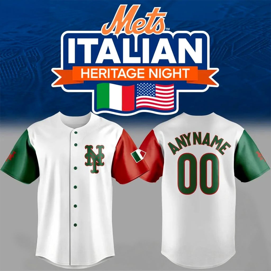Personalized New York Mets 2026 Italian Heritage Celebration Jersey Mets Merch Fan Gifts