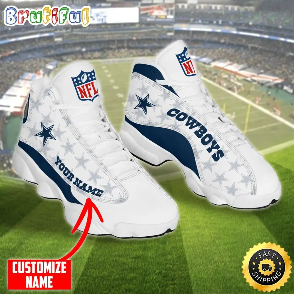 Personalized Nfl Dallas Cowboys Air Jordan 13 Shoes Personalized Nfl Dallas Cowboys Air Jordan 13 Shoes - Image 1