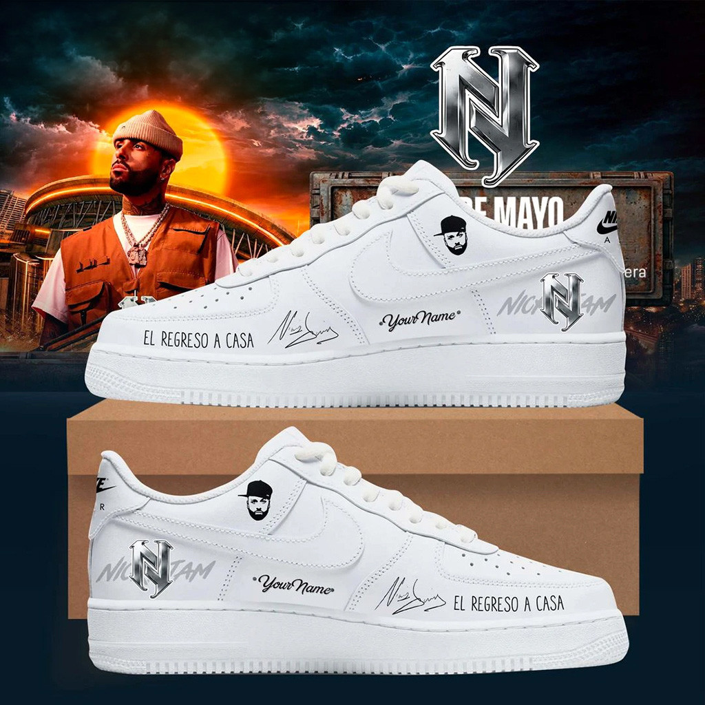 Personalized Nicky Jam El Regreso A Casa 2026 AF1 Shoes Nicky Jam Merch Gifts For Fan