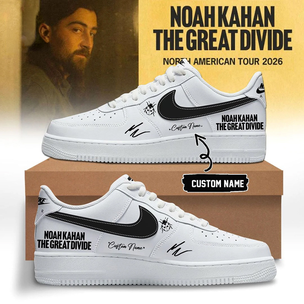 Personalized Noah Kahan The Great Divide Tour AF1 Shoes Noah Kahan Merch Music Lover Gifts