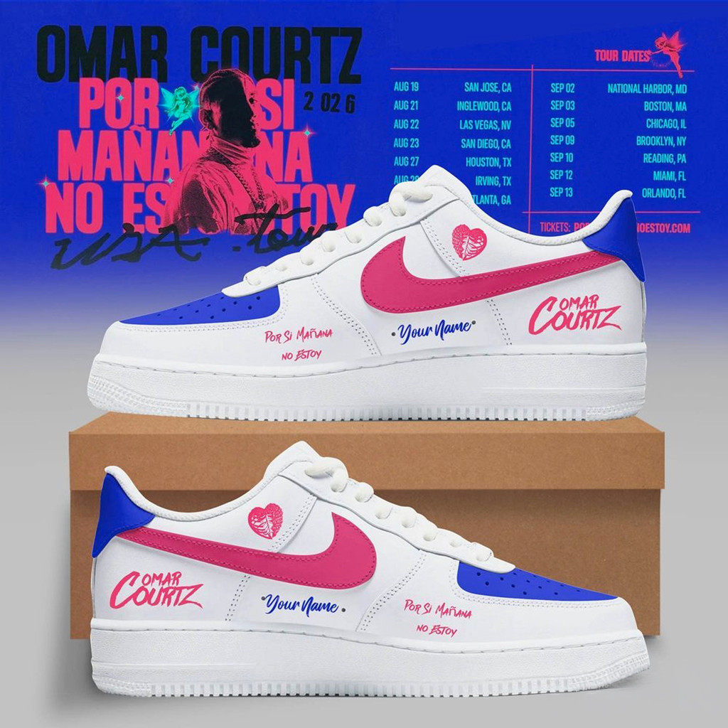 Personalized Omar Courtz Por Si Manana No Estoy Tour 2026 AF1 Shoes Omar Courtz Merch Fan Gifts