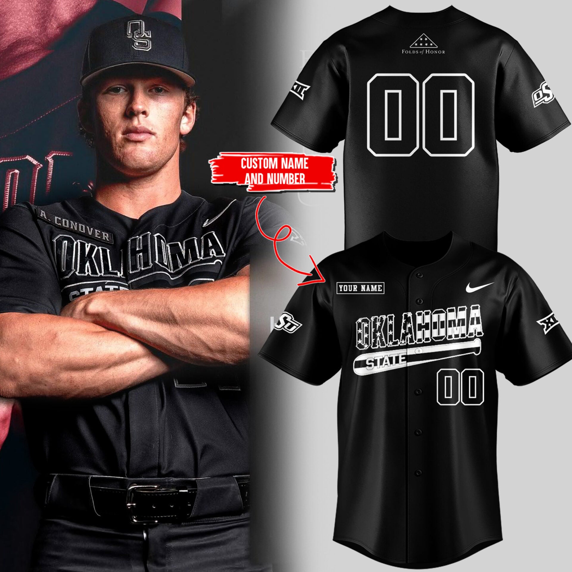 Personalized OSU Baseball A Salute To Service Jersey 2026 Best Gifts For Baseball Lovers