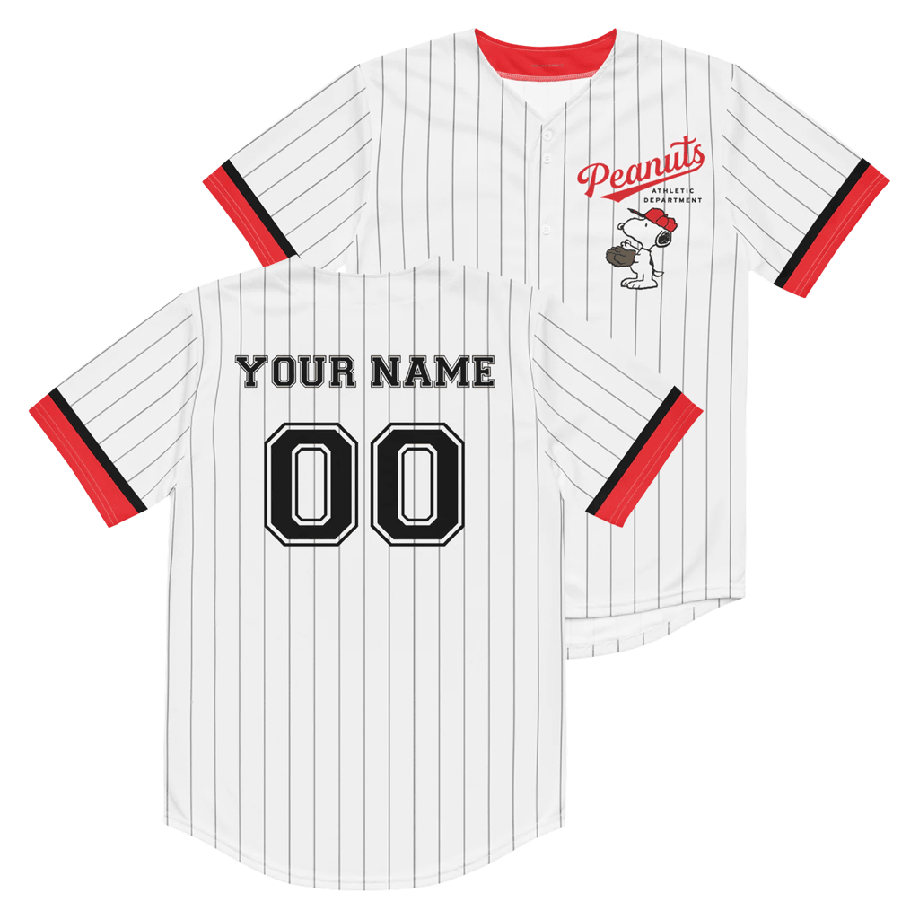 Personalized Peanuts Merch Peanuts Snoopy Baseball Jersey Gifts For Brother