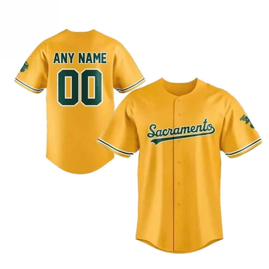Personalized Sacramento Athletics 2026 Gold Baseball Jersey Best Gifts For Fans
