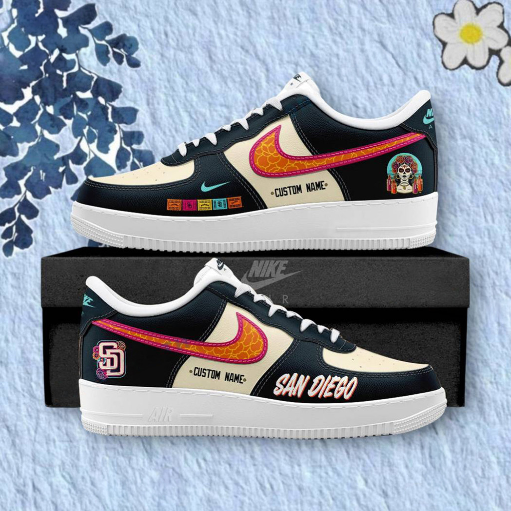 Personalized San Diego Padres City Connect 2026 Air Force 1 Shoes SD Padres Merch Fan Gifts