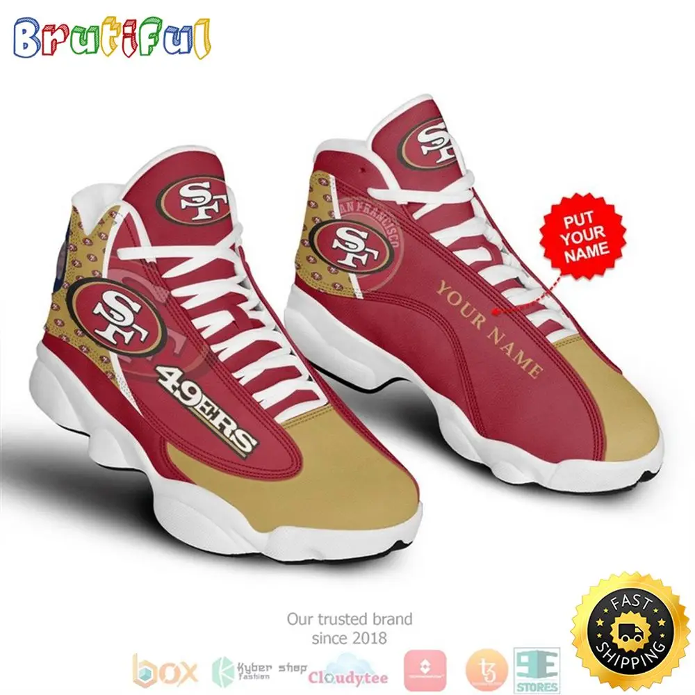 Personalized San Francisco 49Ers Nfl 1 Football Air Jordan 13 Sneaker Shoes Personalized San Francisco 49Ers Nfl 1 Football Air Jordan 13 Sneaker Shoes - Image 1