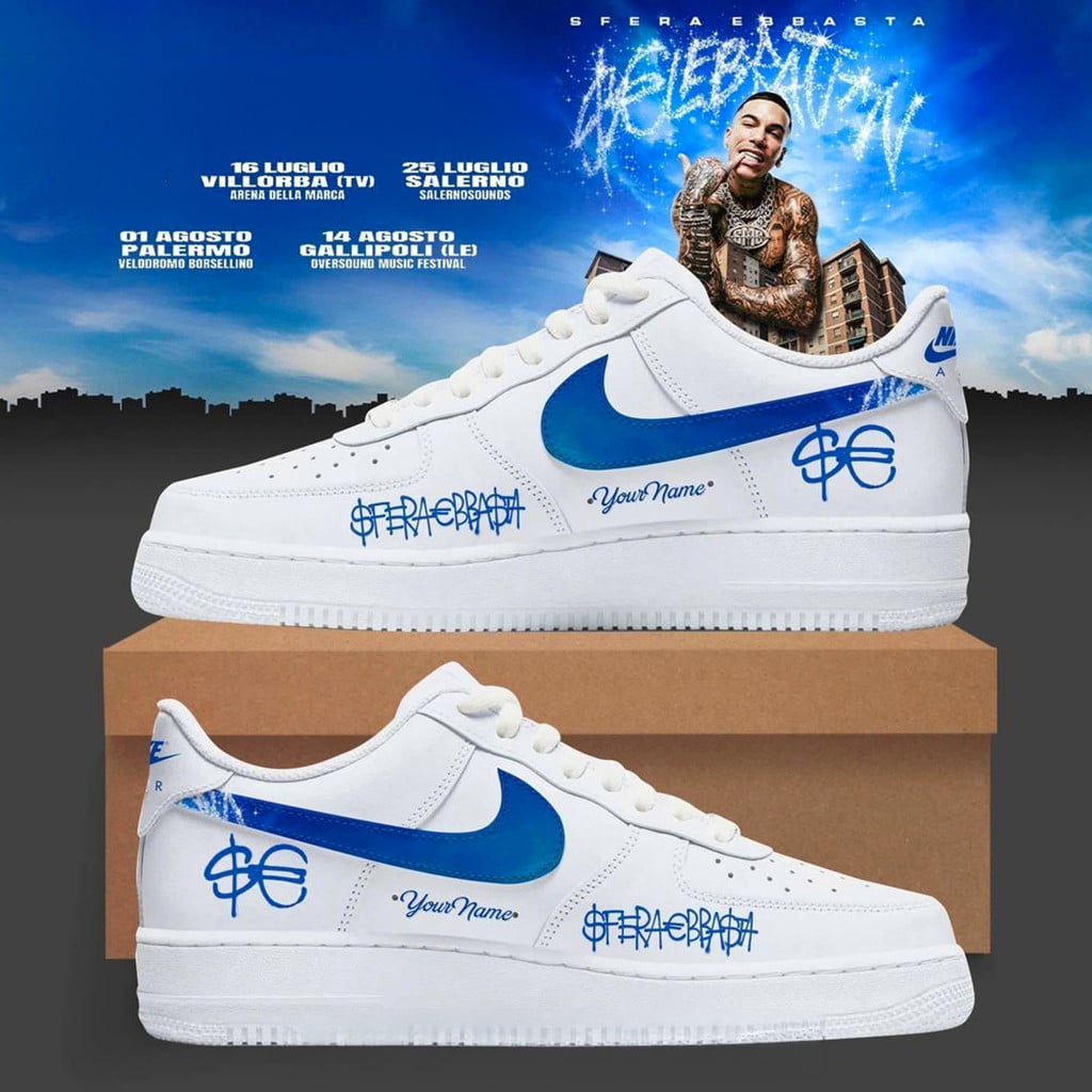 Personalized Sfera Ebbasta Tour 2026 Air Force 1 Shoes Sfera Ebbasta Merch Gifts For Rapper Fan