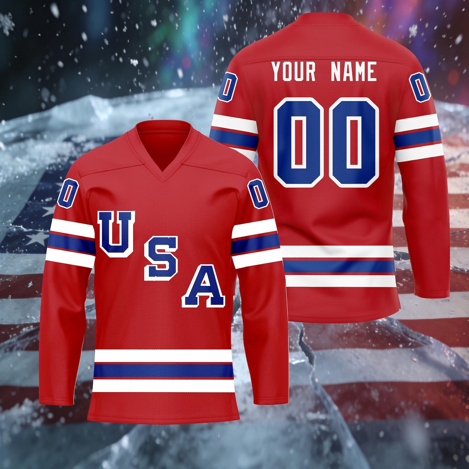 Personalized Team USA 2026 Winter Olympics Hockey Jersey Team USA Hockey Merch Fan Gifts