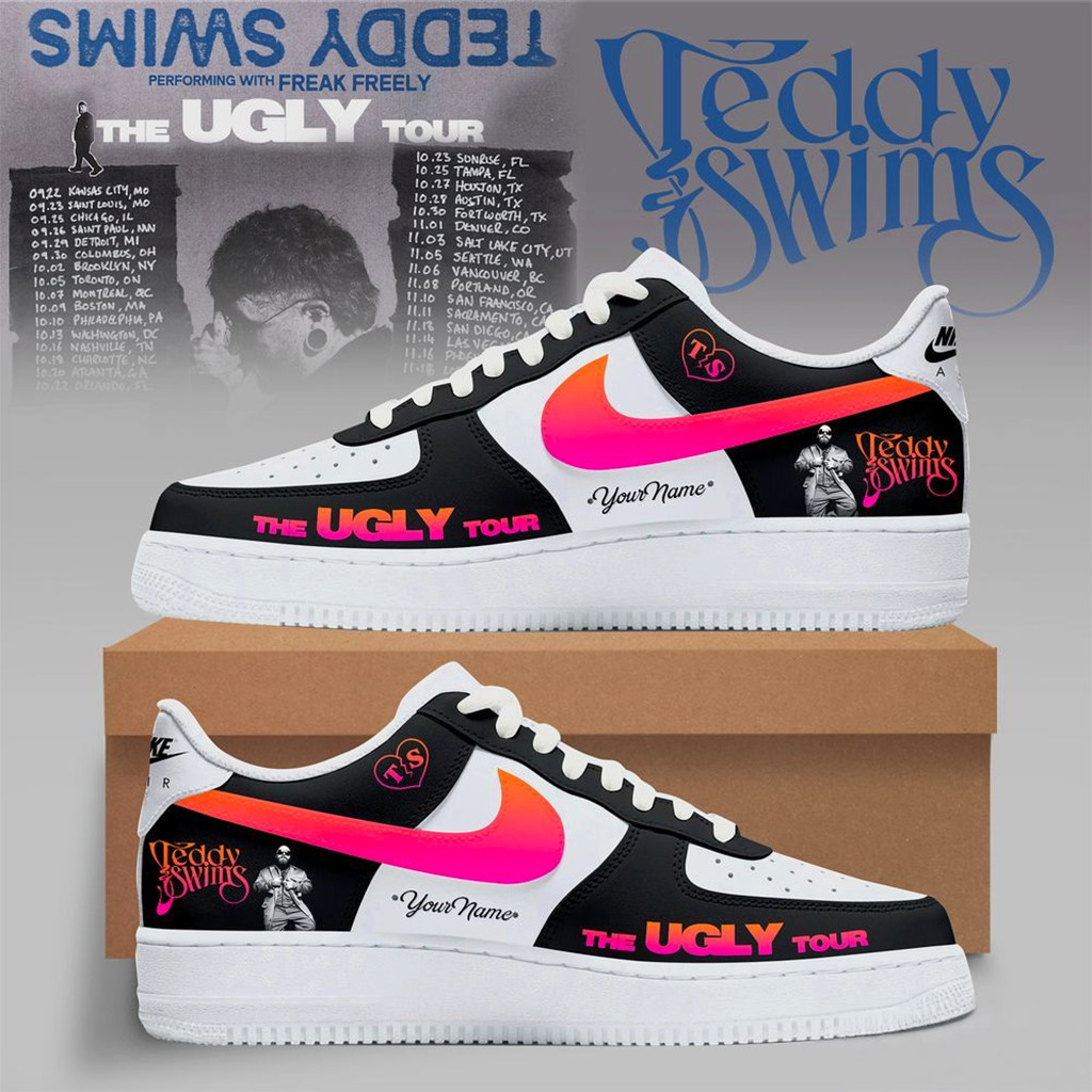 Personalized Teddy Swims 2026 The Ugly Tour AF1 Shoes Teddy Swims Merch Music Fan Gifts For Him