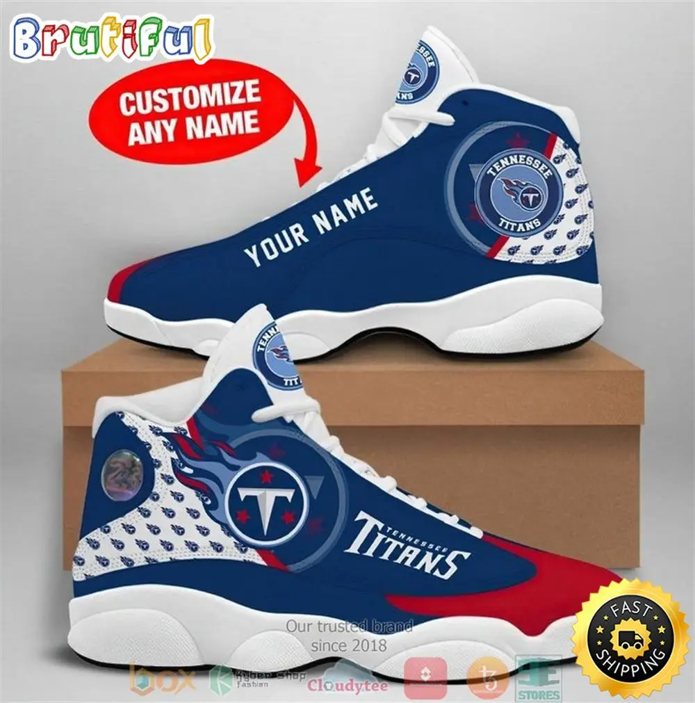 Personalized Tennessee Titans Football Nfl Football 8 Air Jordan 13 Sneaker Shoes