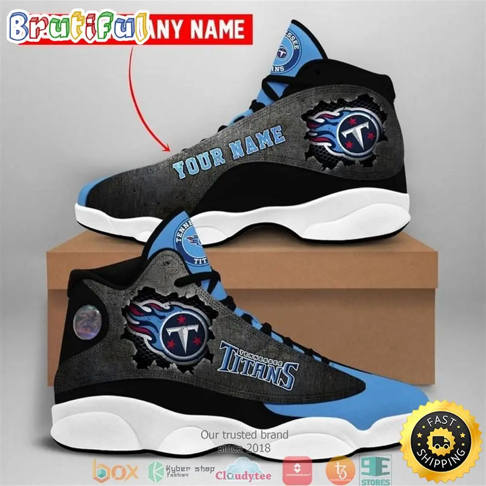 Personalized Tennessee Titans Nfl Football Team Air Jordan 13 Sneaker Shoes Personalized Tennessee Titans Nfl Football Team Air Jordan 13 Sneaker Shoes - Image 1