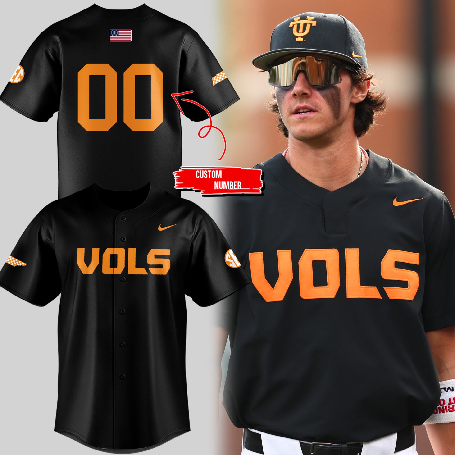 Personalized Tennessee Volunteers Dark Mode Jersey 2026 Volunteers Merch Baseball Fans Gifts