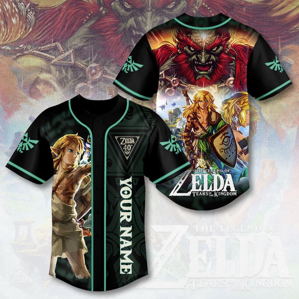 Personalized The Legend Of Zelda 40th Anniversary Baseball Jersey Gifts For Video Game Lovers