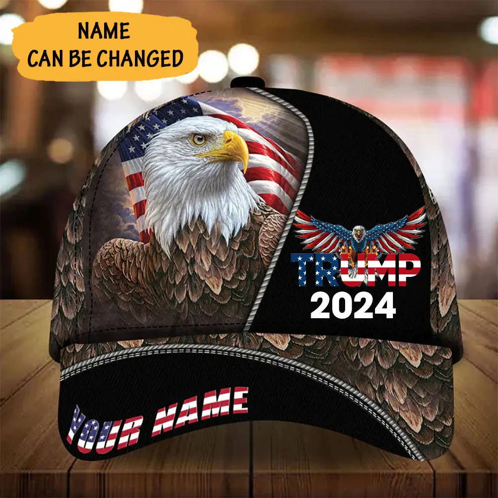Personalized Trump 2024 Hat American Eagle MAGA Hat For Sale Gifts For Trump Lovers